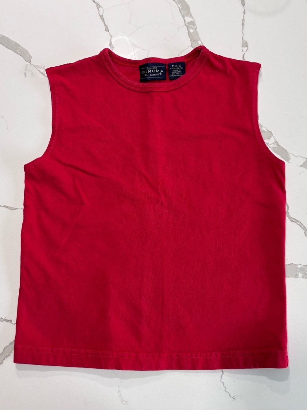 Sonoma Kids Red Sleeveless Muscle Tank Top Little Boys Size Medium 5/6